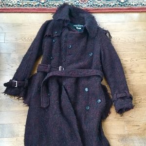 Commes des Garcons Raw Edge Wool Trench Coat S